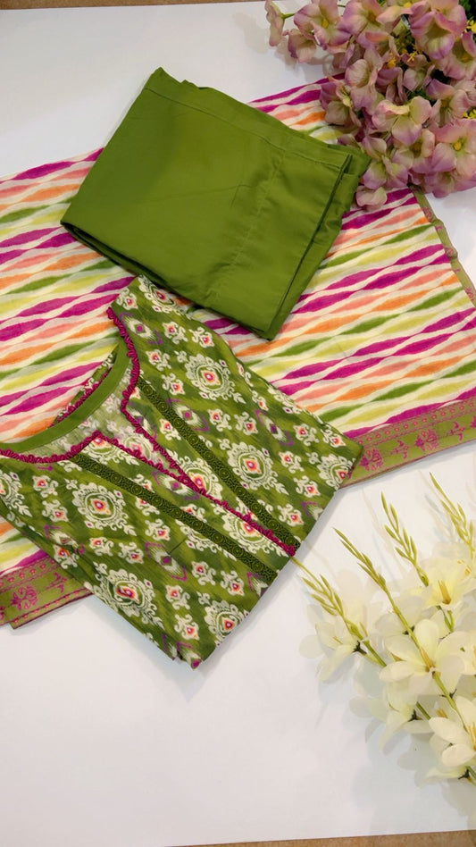 Rangoli stripes 3pcs stitched
