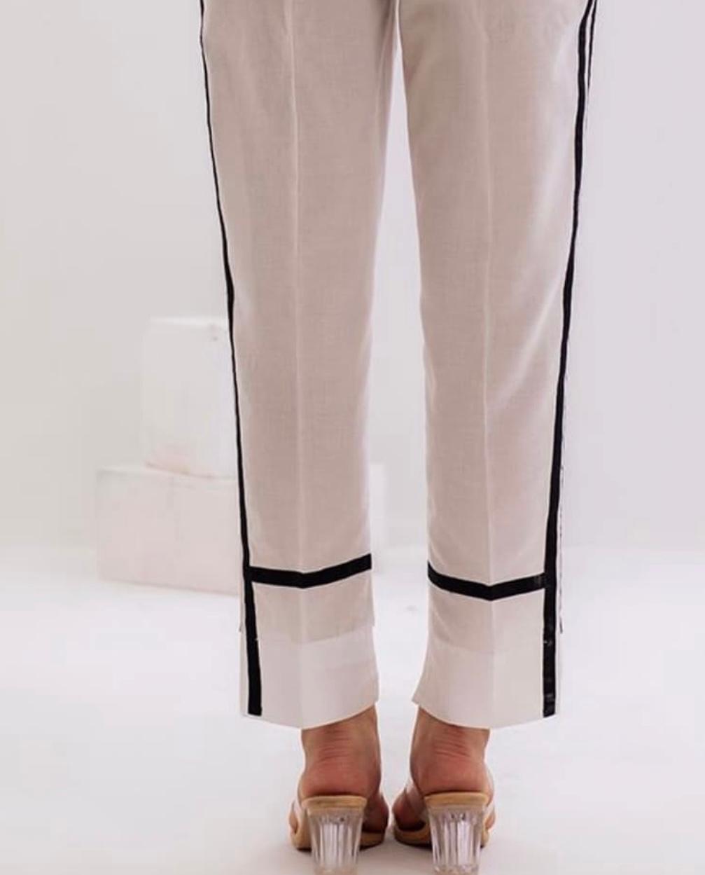 Black Line Straight Pants